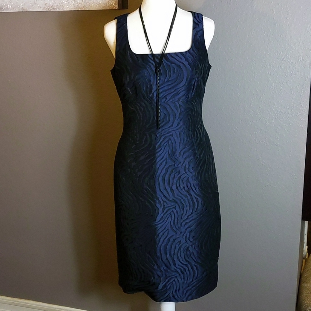 Banana Republic blue and black textured dress